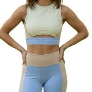 Lumi Collective Color Block Activewear Set Sports Bra and Leggings youth child